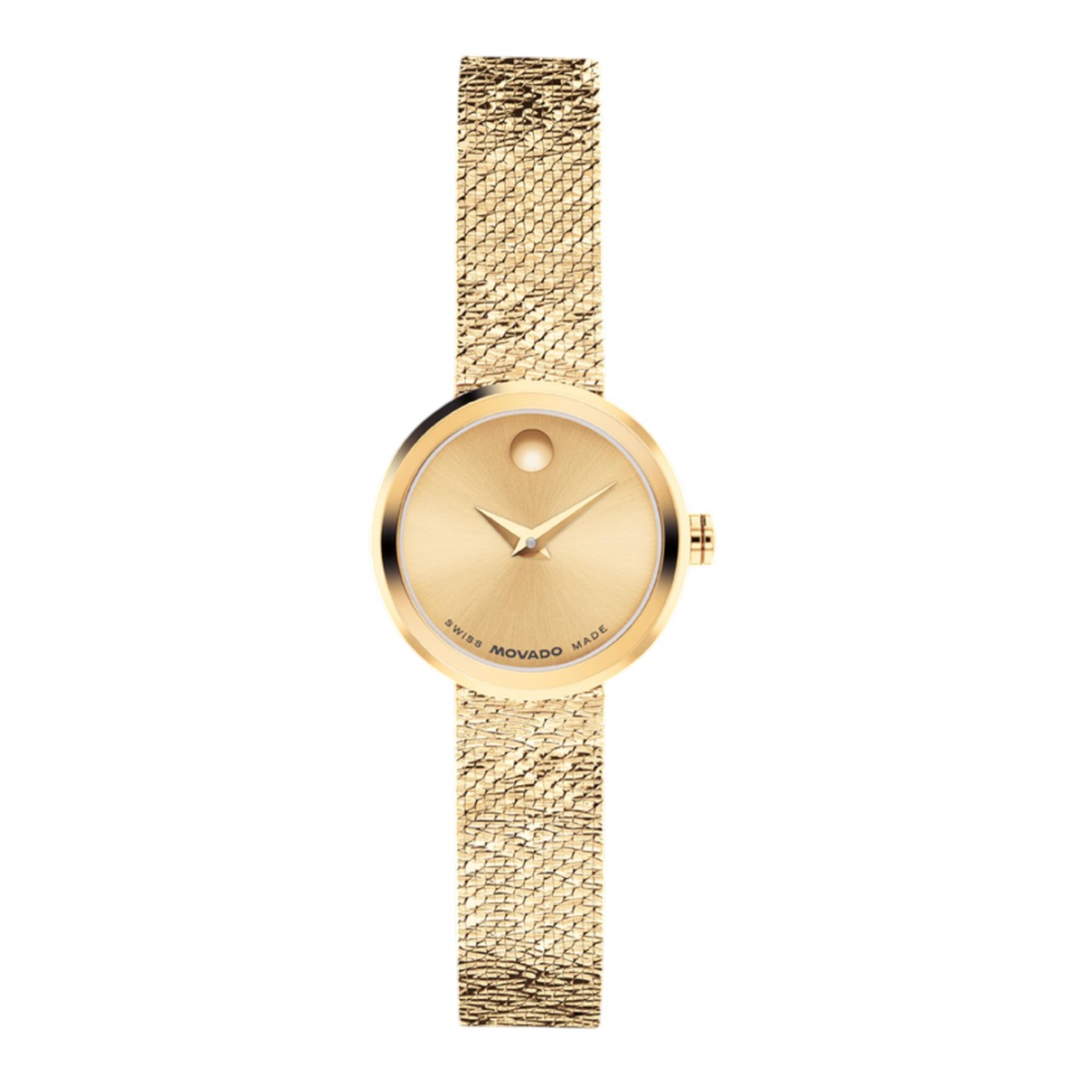 Movado Museum Velura Mini 21mm Women's Watch, Yellow Gold Tone Dial