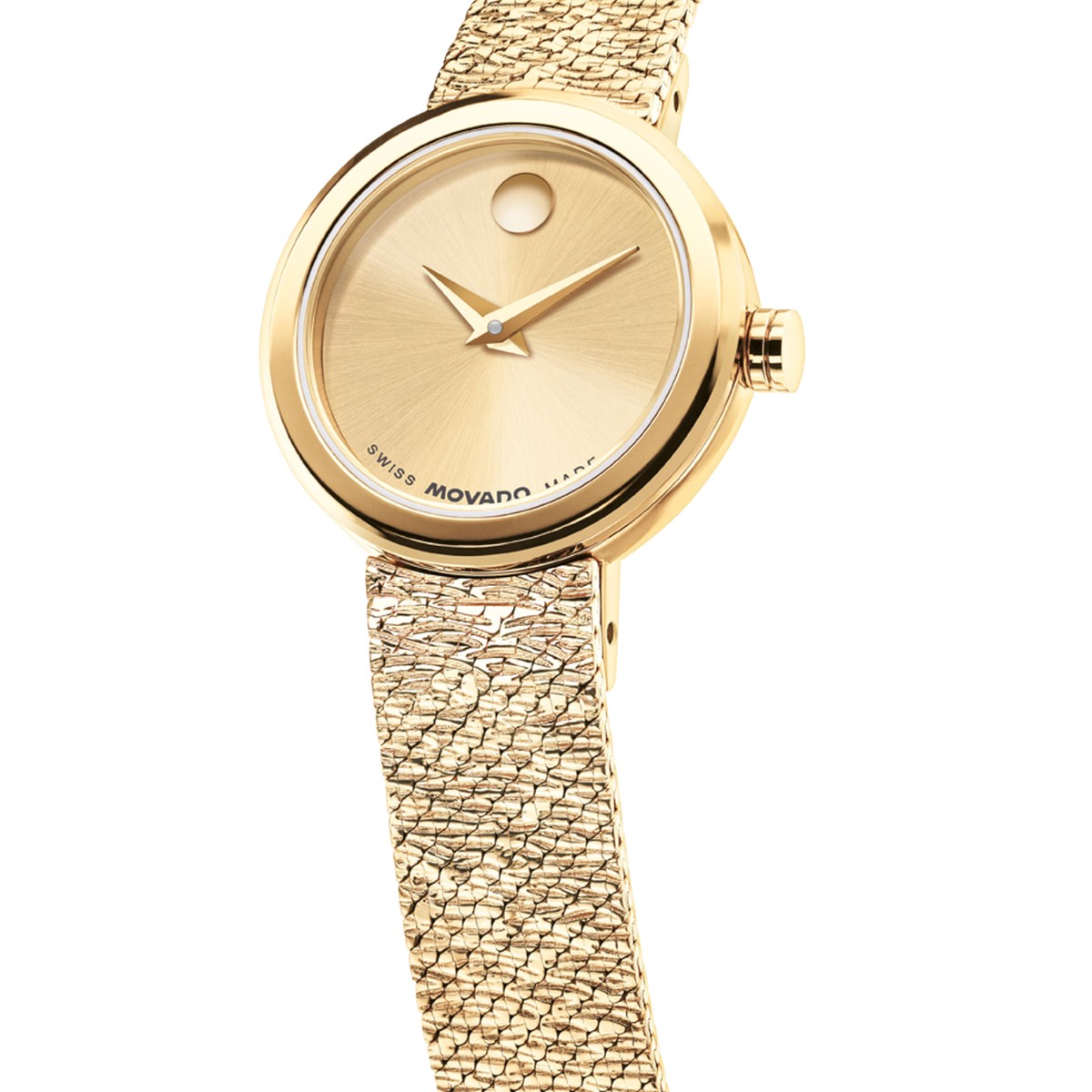 Movado Museum Velura Mini 21mm Women's Watch, Yellow Gold Tone Dial