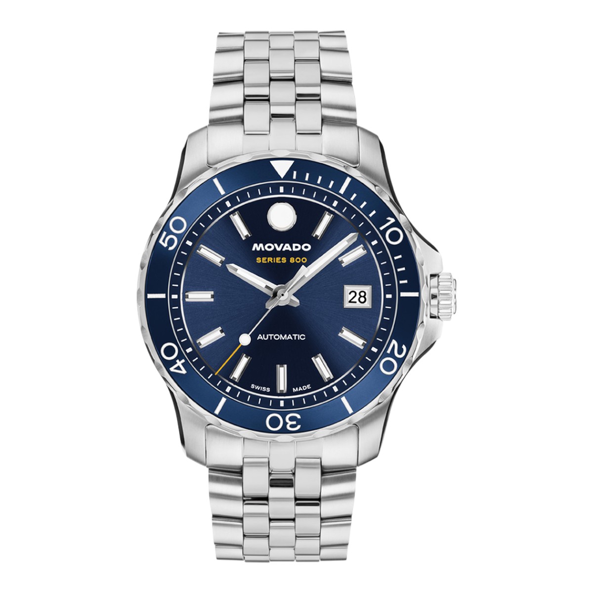 Movado Series 800 40mm Men's Watch, Blue Dial