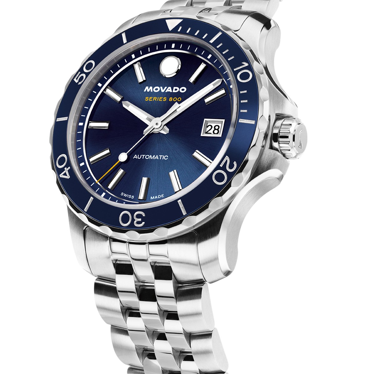 Movado Series 800 40mm Men's Watch, Blue Dial