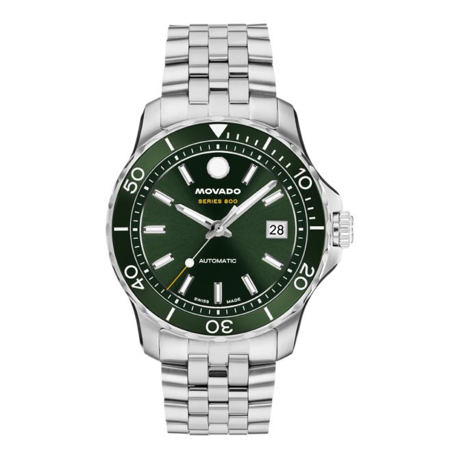 Movado Series 800 40mm Men's Watch, Green Dial