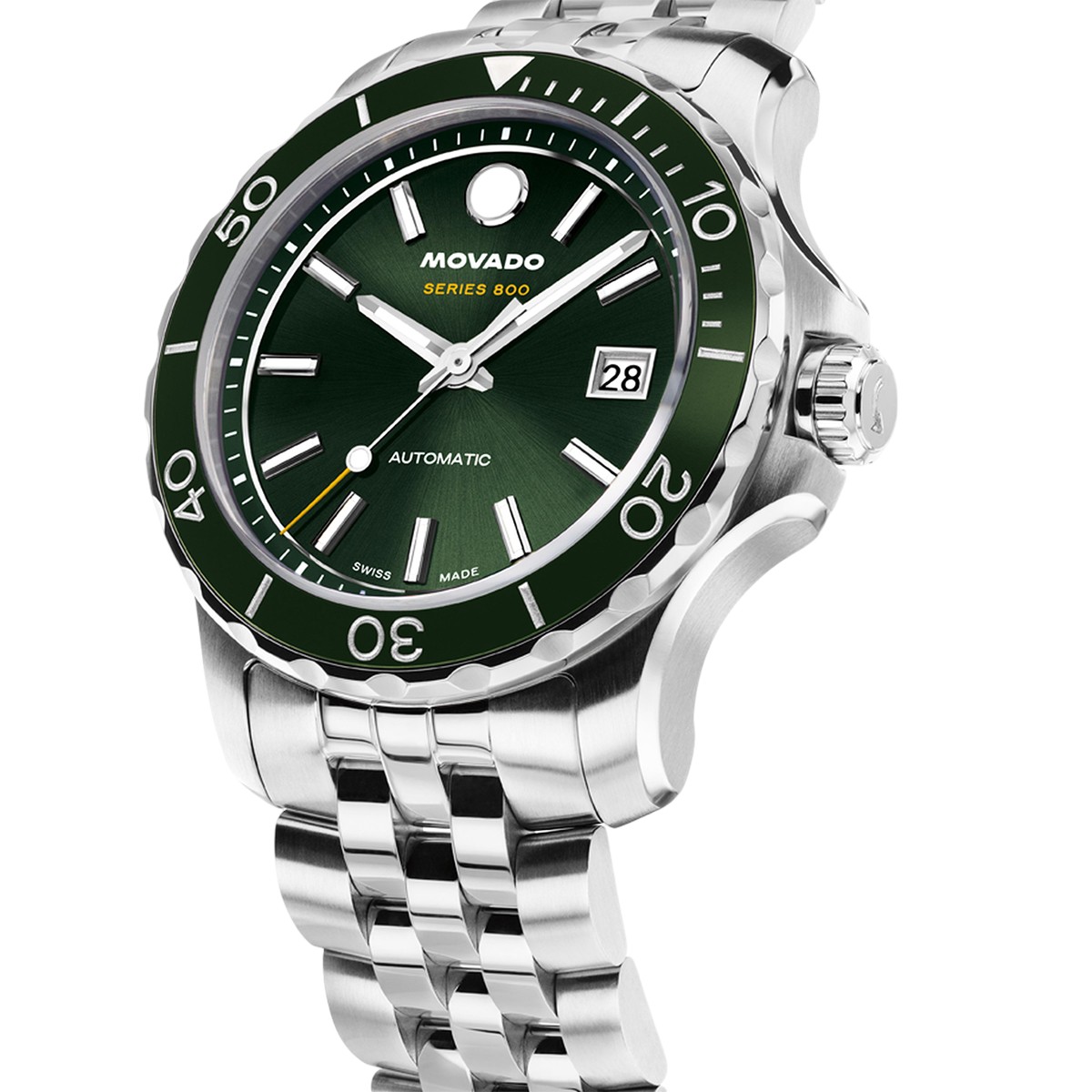 Movado Series 800 40mm Men's Watch, Green Dial