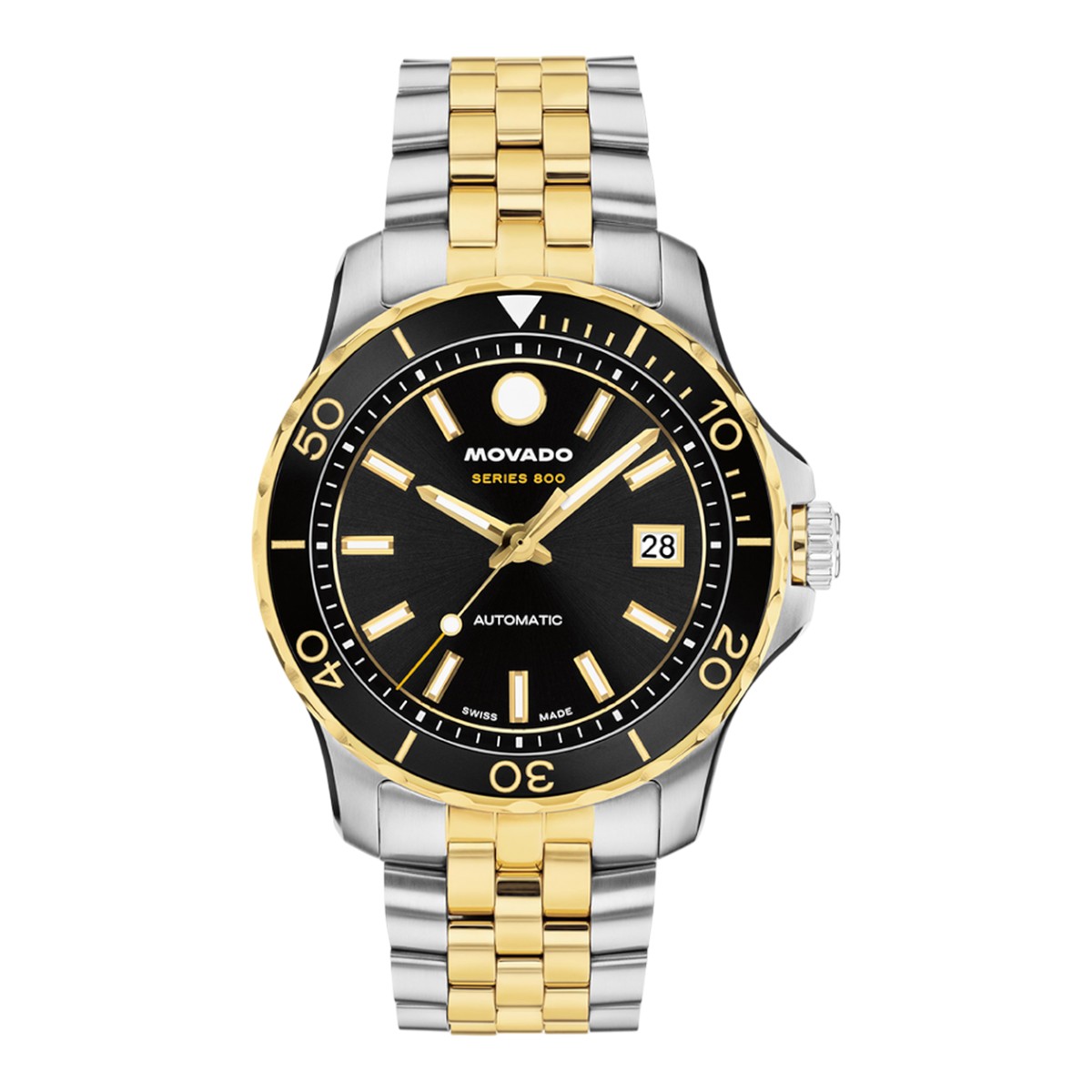 Movado Series 800 40mm Men's Watch, Black Sunray Dial