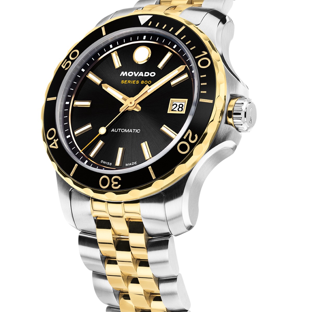 Movado Series 800 40mm Men's Watch, Black Sunray Dial