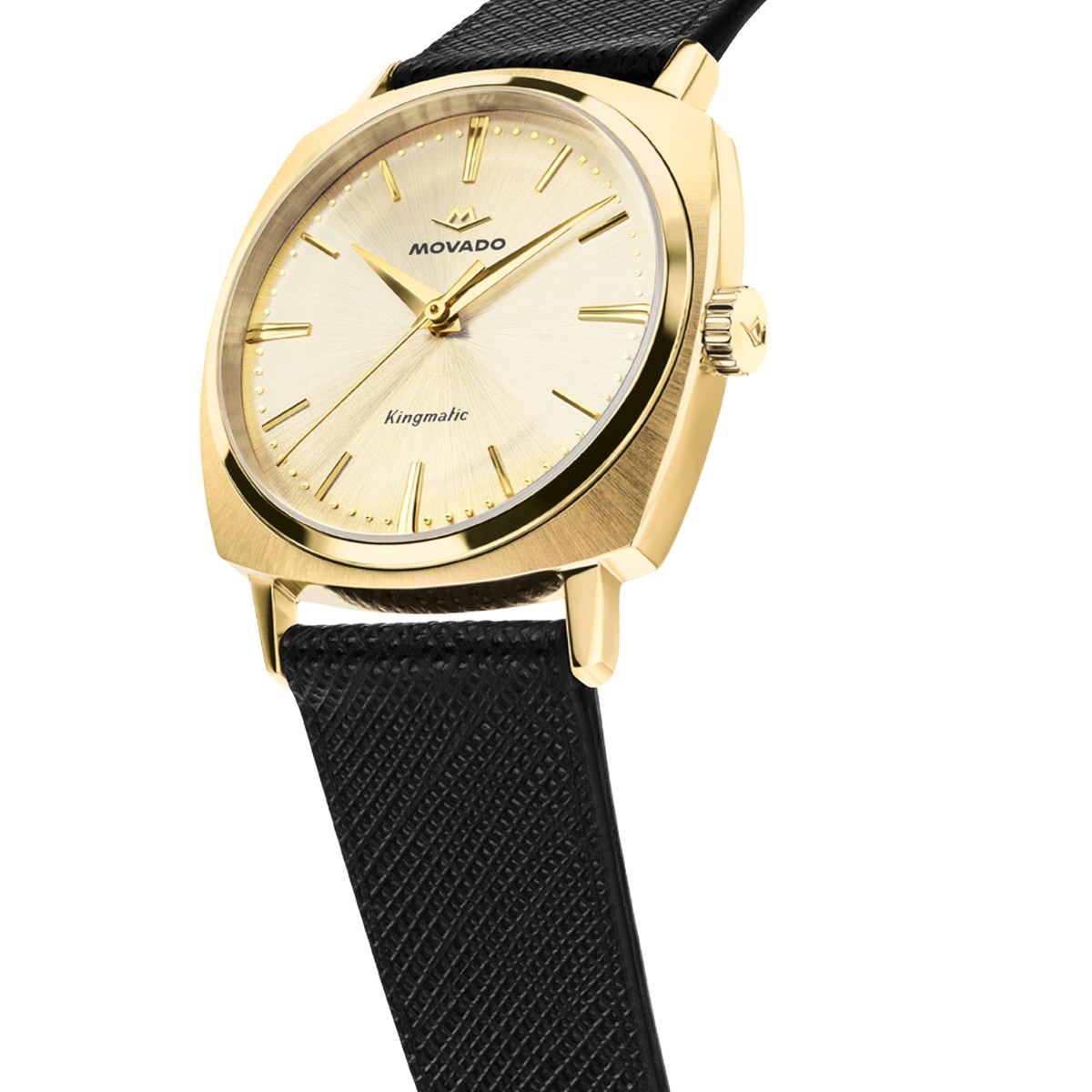 Movado Heritage Kingmatic 35mm Men's Watch, Champagne Dial