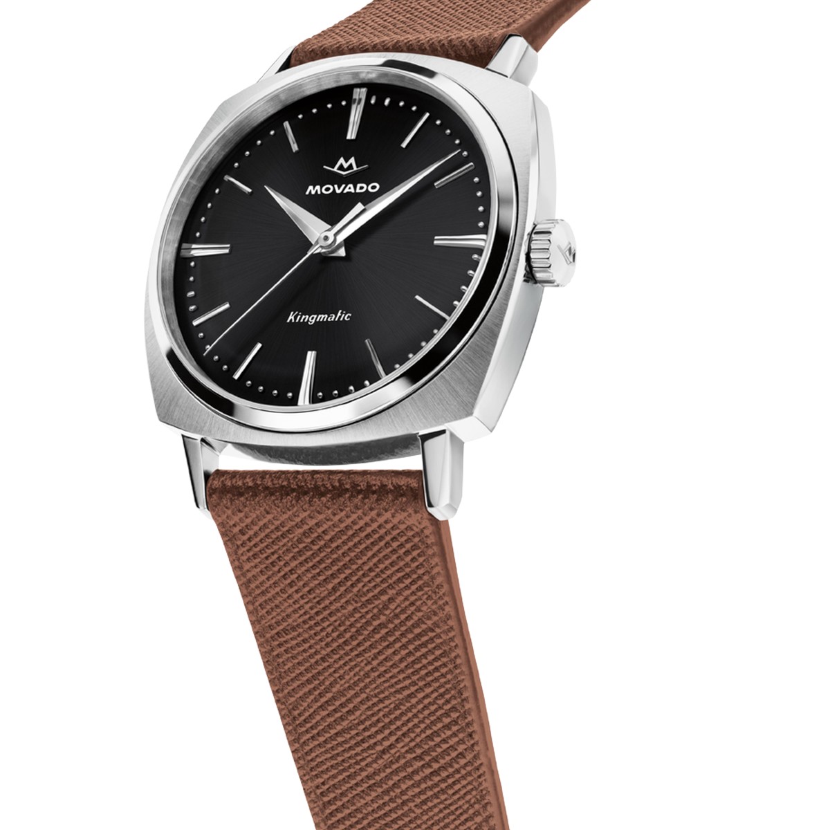 Movado Heritage Kingmatic 35mm Men's Watch, Black Dial