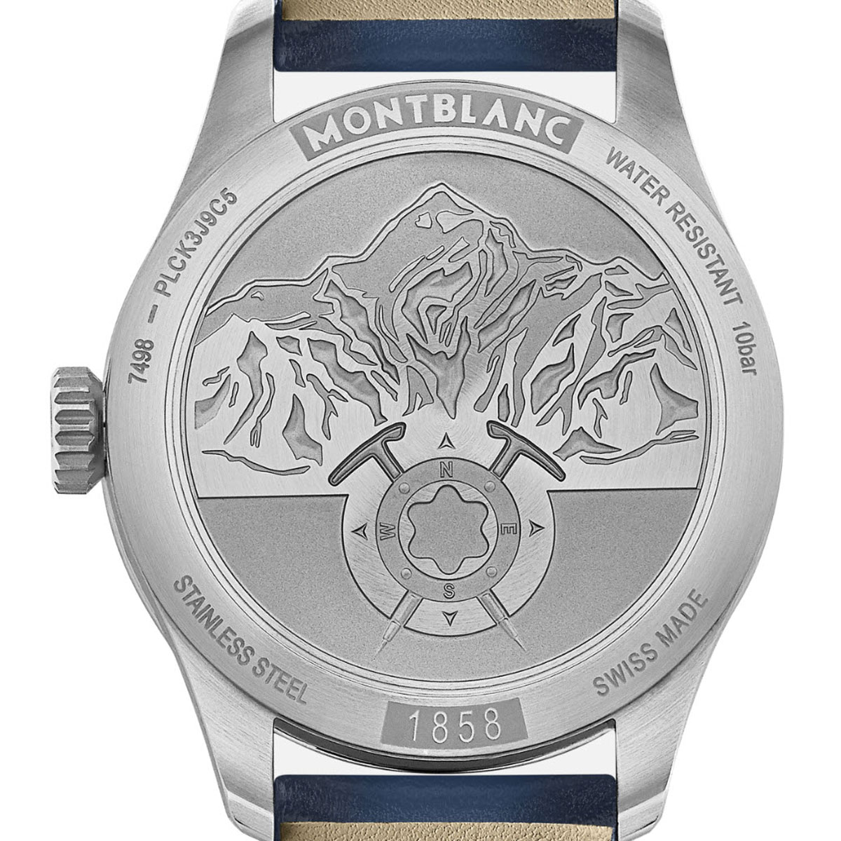 Montblanc 1858 Automatic 40mm Watch, Blue Dial