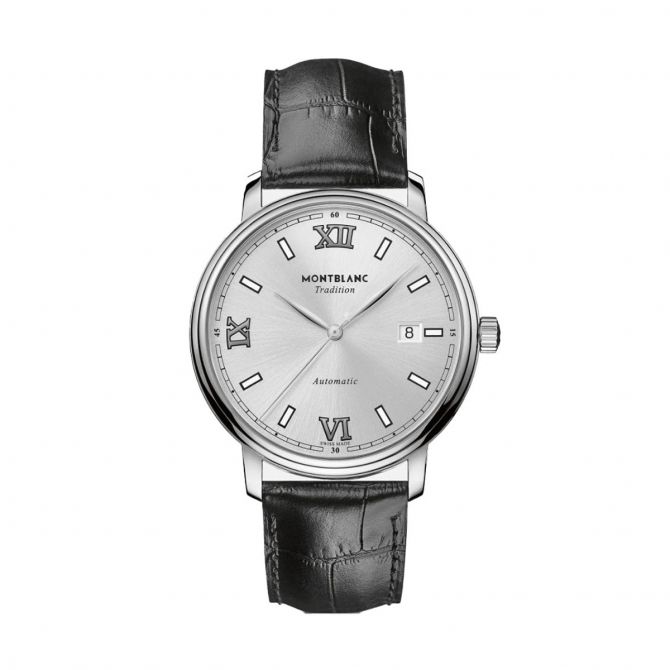 Montblanc Tradition Automatic 40mm Watch, Silver Dial