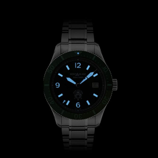 Montblanc 1858 Iced Sea Automatic Date 41mm Watch, Green Glacier  