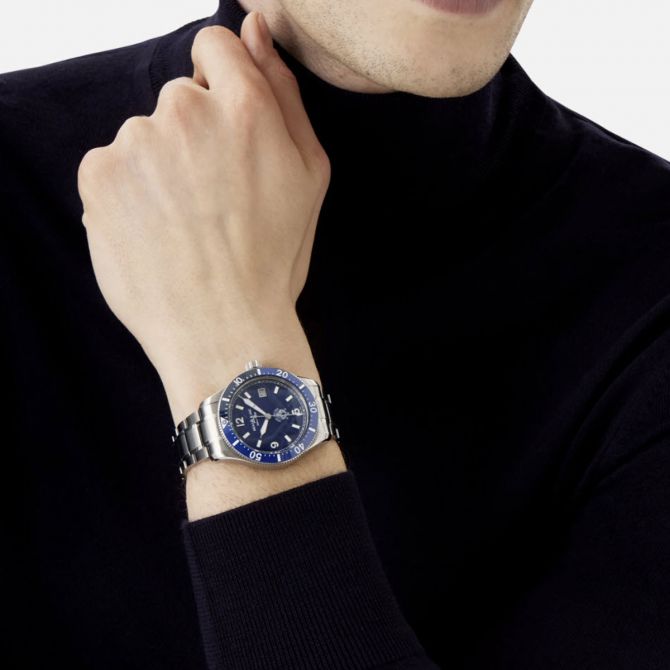 Montblanc 1858 Iced Sea Automatic Date 41mm Watch, Blue Glacier