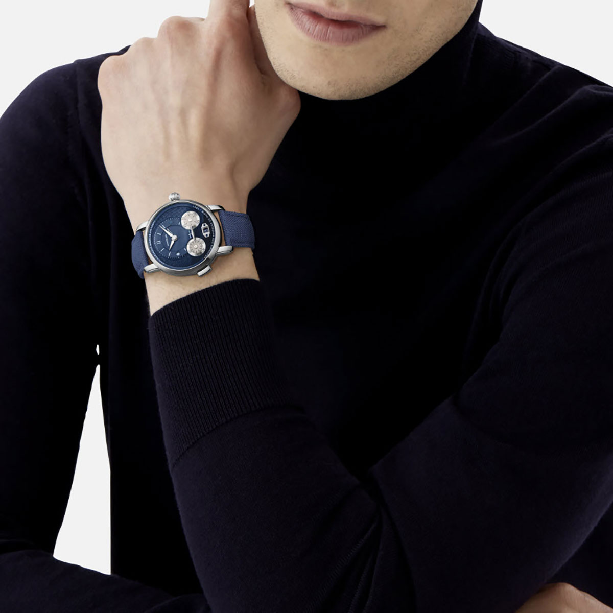 Montblanc Star Legacy Nicolas Rieussec Chronograph 43mm Men's Watch, Blue Dial