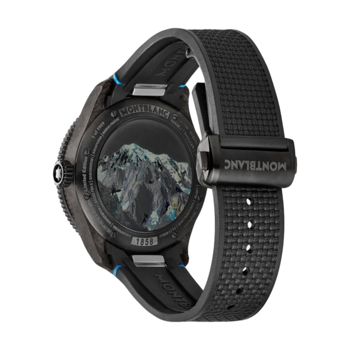 Montblanc 1858 Geosphere Carbo2 0 Oxygen Limited Edition 43.5mm Watch, Black Dial