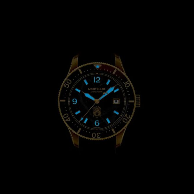 Montblanc Iced Sea Automatic Date Men's Watch, Black Glacier Dial