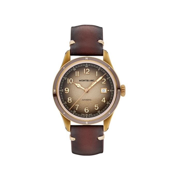 Montblanc 1858 Automatic Date 0 Oxygen 41mm Men's Watch, Brown Dial