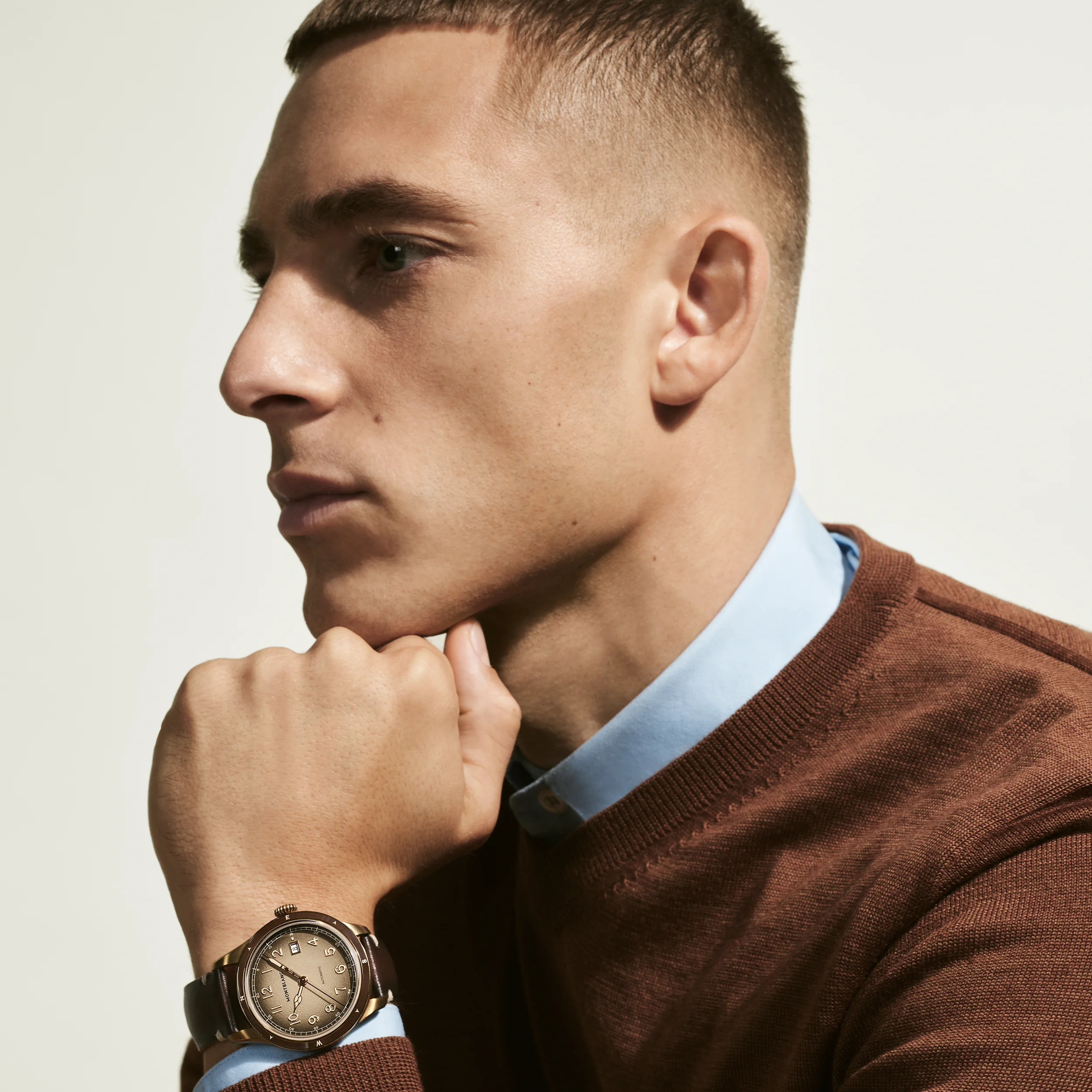 Montblanc 1858 Automatic Date 0 Oxygen 41mm Men's Watch, Brown Dial