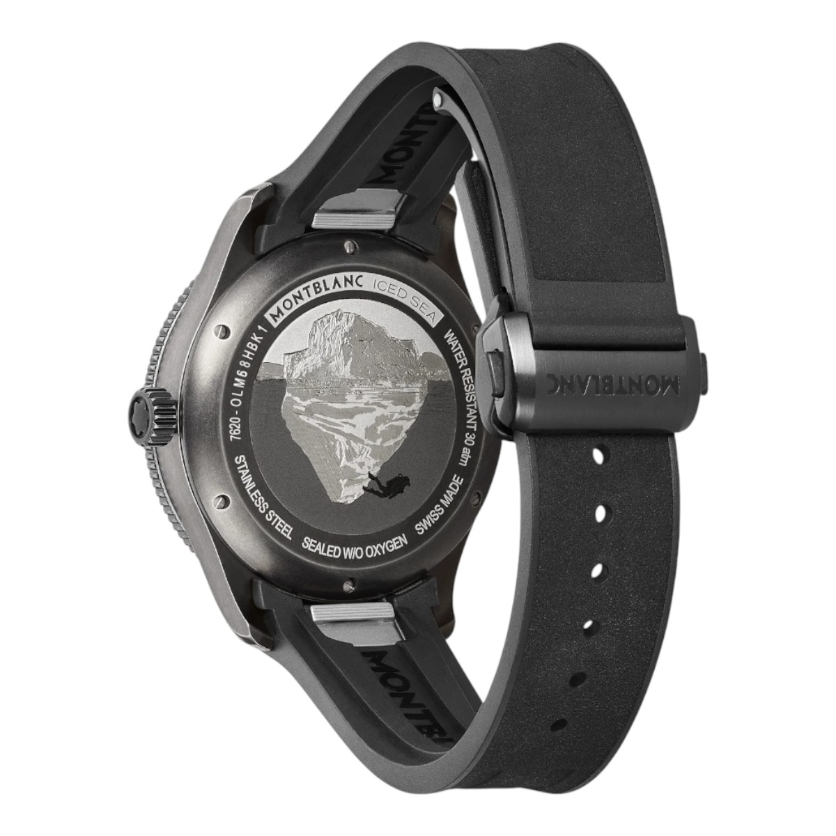 Montblanc Iced Sea Automatic Date 0 Oxygen 41mm Men's Watch, Grey Dial