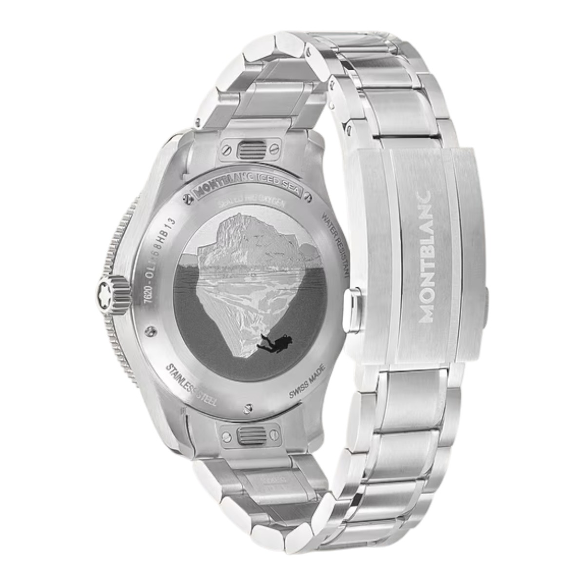 Montblanc Iced Sea Automatic Date 0 Oxygen 38mm Watch, White Dial