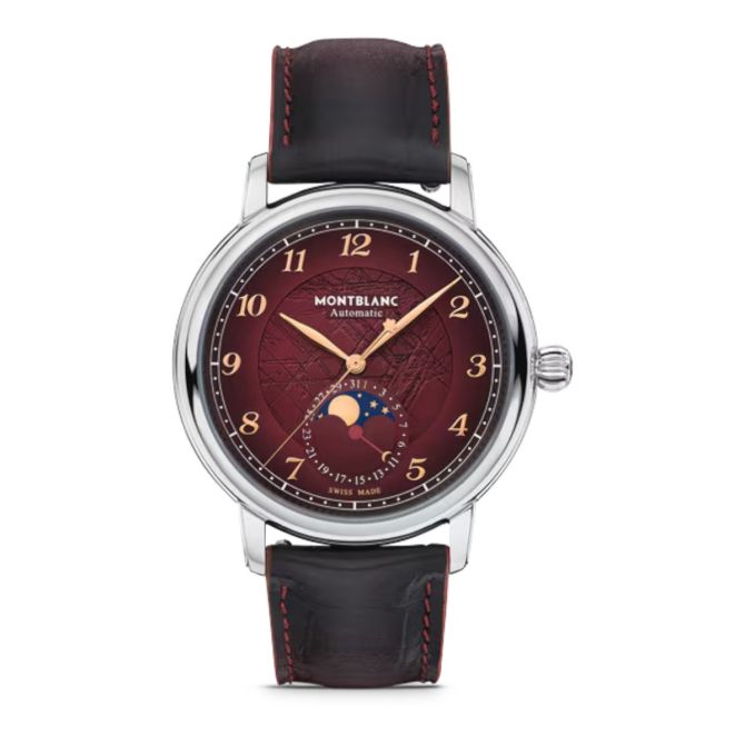 Montblanc Star Legacy Moonphase Limited Edition 42mm Watch, Burgundy Dial