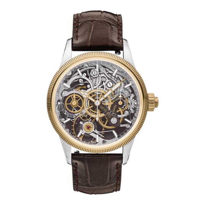 Montblanc 1858 The Unveiled Minerva Chronograph Limited Edition 43mm Men's Watch, Skeleton Dial