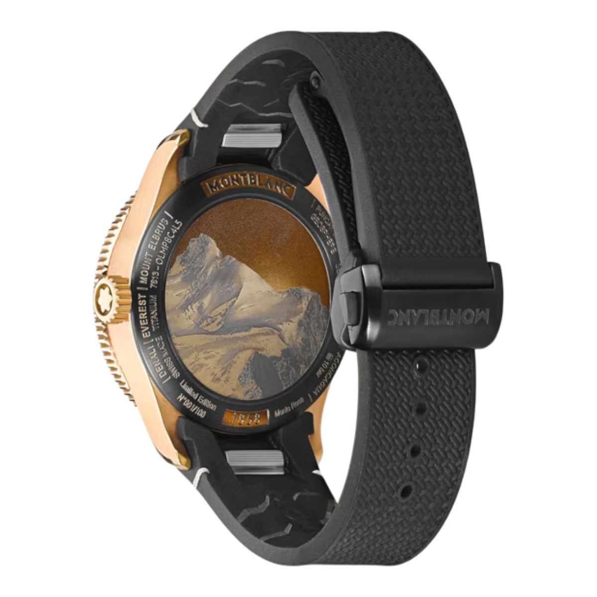 Montblanc 1858 Gesophere 0 Oxygen Monte Rosa Limited Edition 42mm Men's Watch, Black Dial