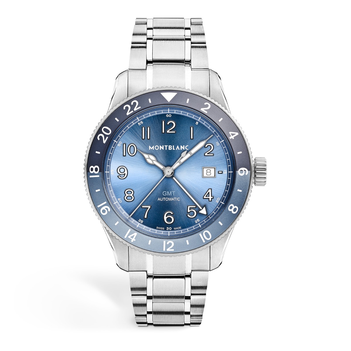 Montblanc 1858 GMT 0 Oxygen 42mm Men's Watch, Blue Dial