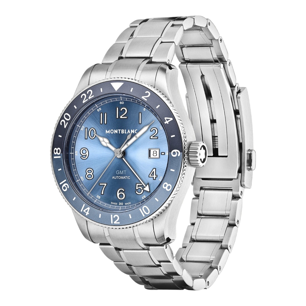 Montblanc 1858 GMT 0 Oxygen 42mm Men's Watch, Blue Dial
