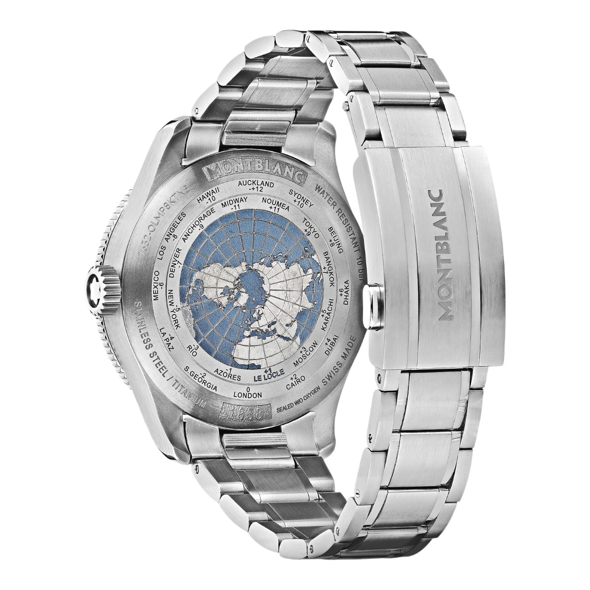 Montblanc 1858 GMT 0 Oxygen 42mm Men's Watch, Blue Dial