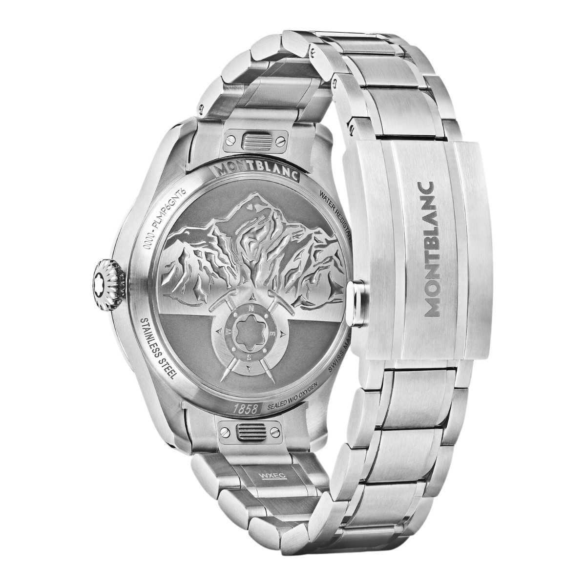 Montblanc 1858 Small Second 0 Oxygen 38mm Watch, Black Dial