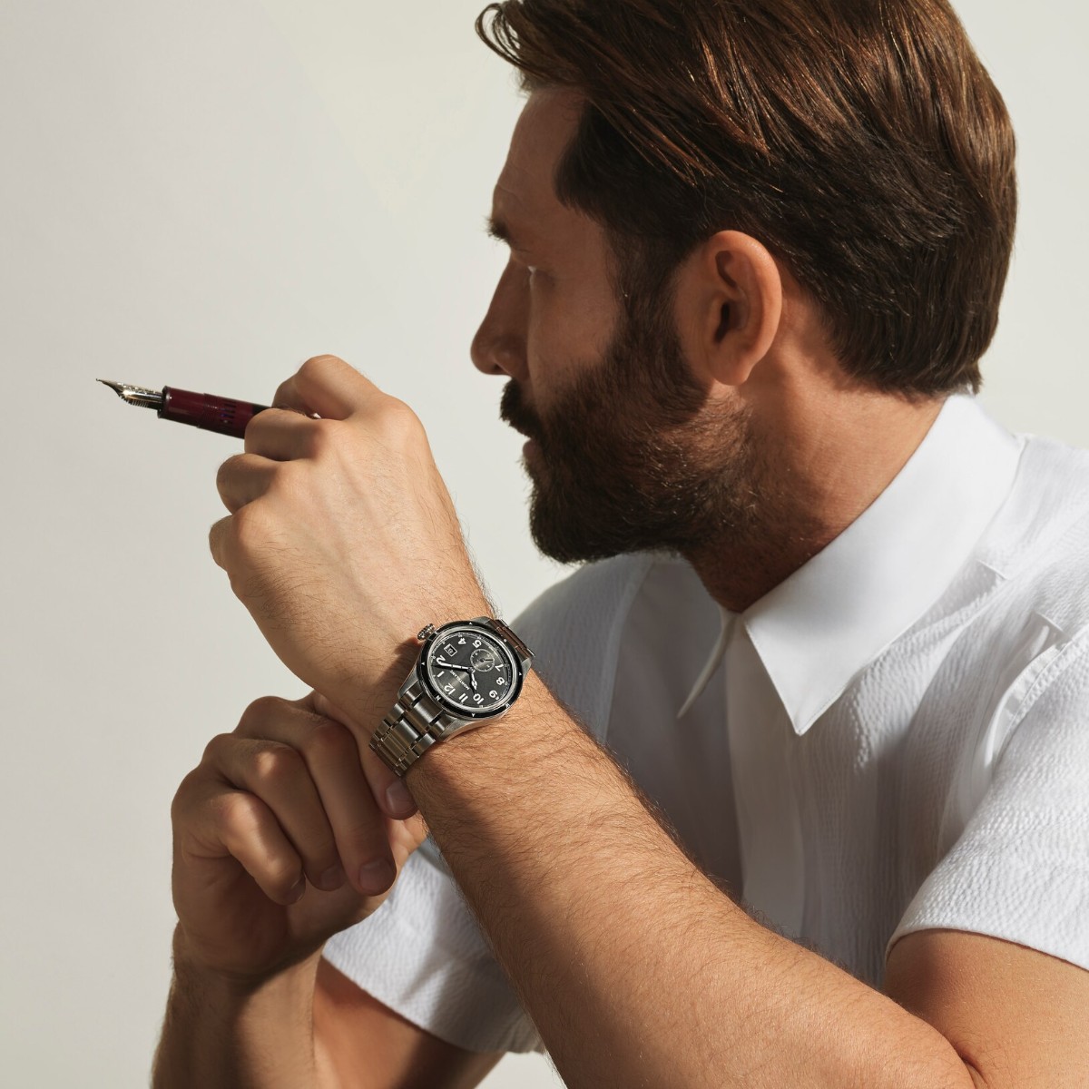 Montblanc 1858 Small Second 0 Oxygen 38mm Watch, Black Dial