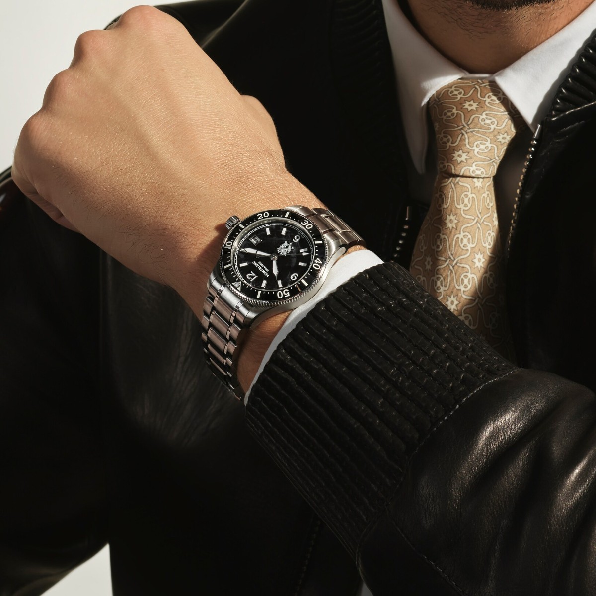 Montblanc Iced Sea Automatic Date 0 Oxygen 38mm Watch, Black Glacier Dial