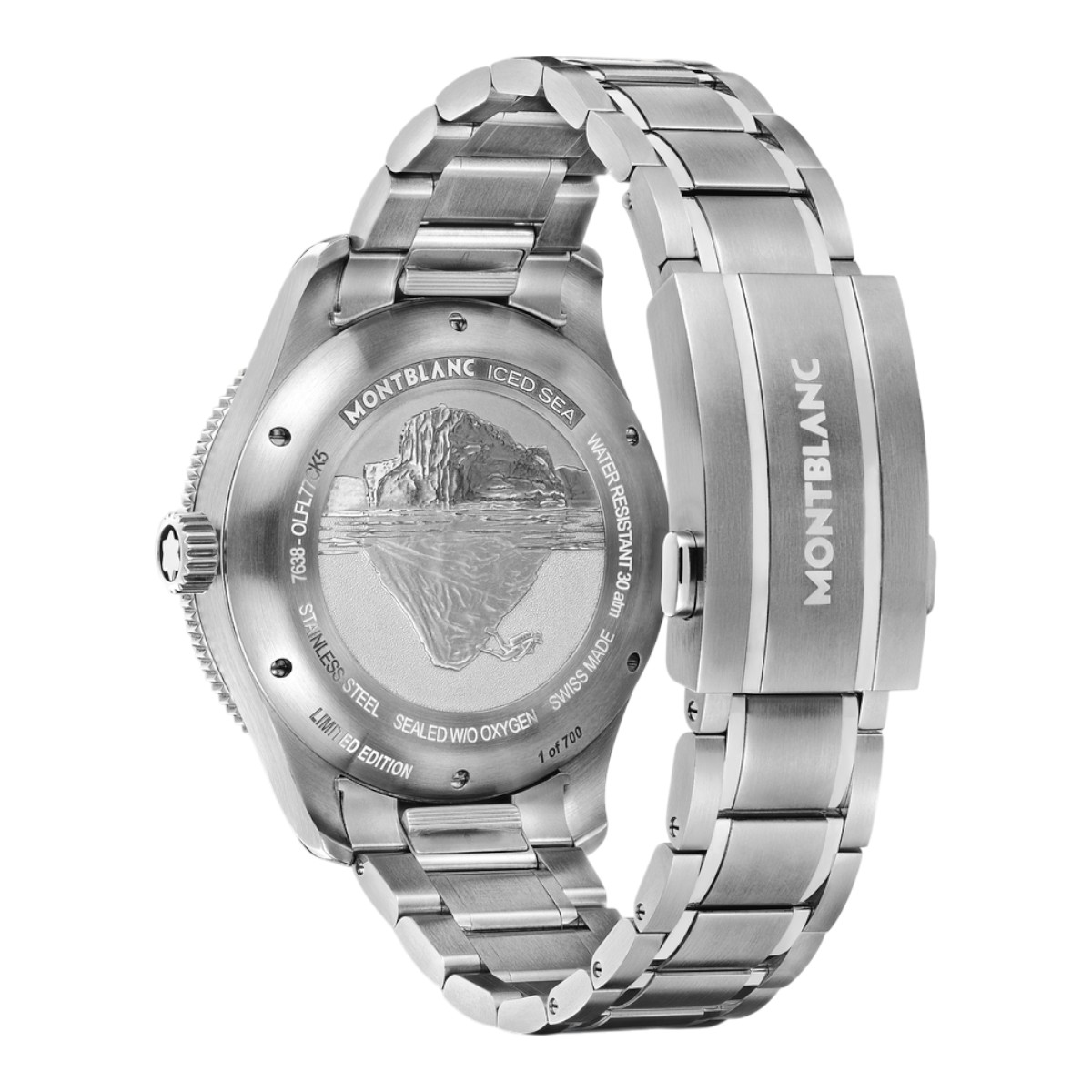 Montblanc Iced Sea Automatic Date 0 Oxygen Limited Edition 41mm Men's Watch, Brown Dial