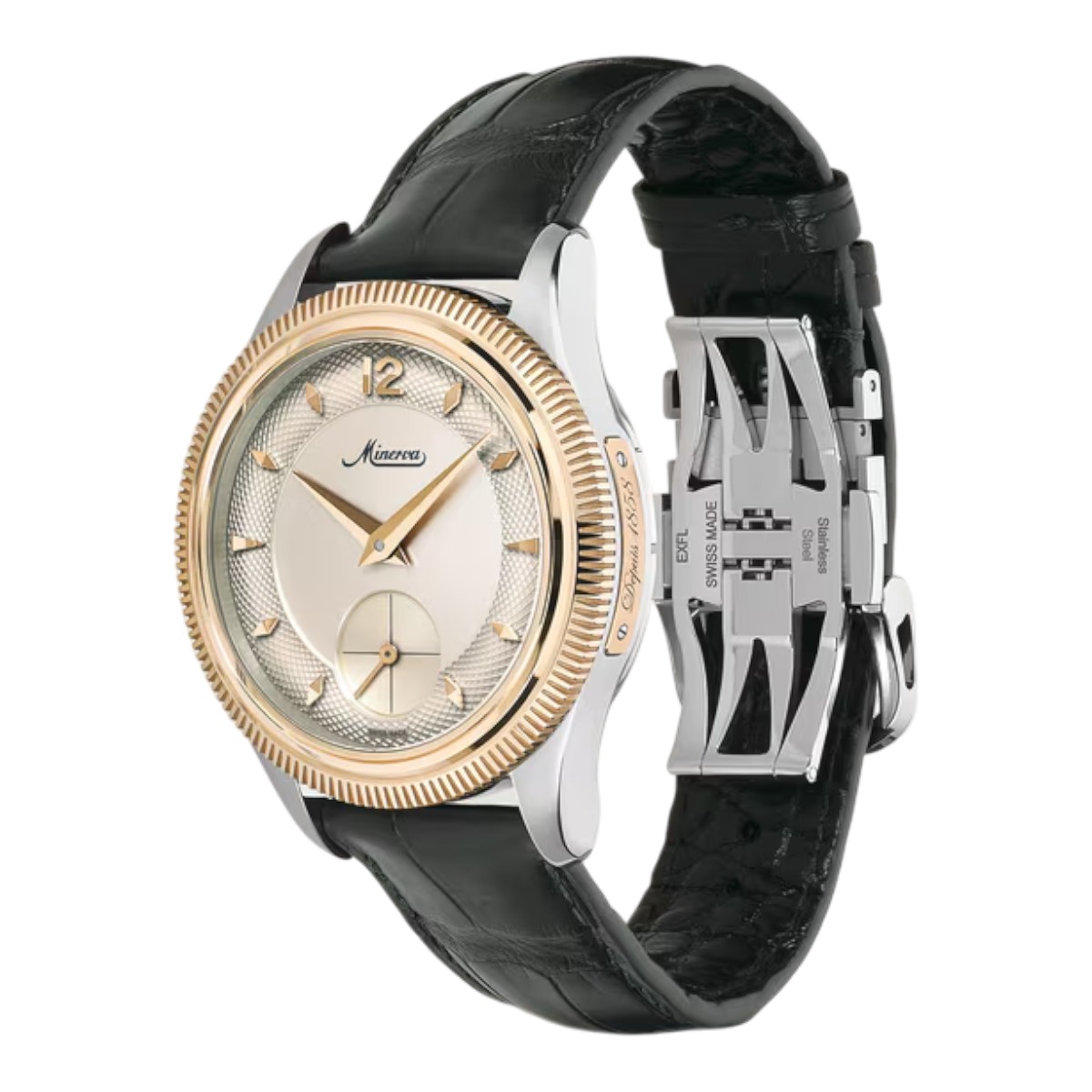 Montblanc Minerva The Unveilied Crownless 41.5mm Men's Watch, Gold Colored Dial