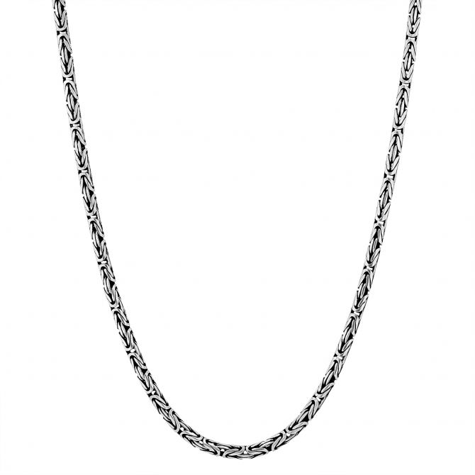 John Varvatos Sterling Silver Woven Chain Necklace with