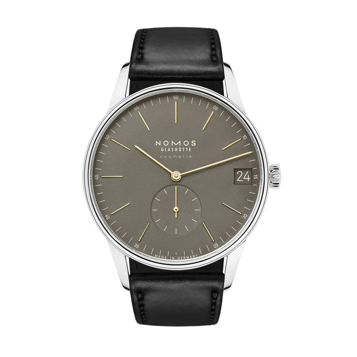 Nomos Glashuette Orion Neomatik Watch, Olive Gold Dial
