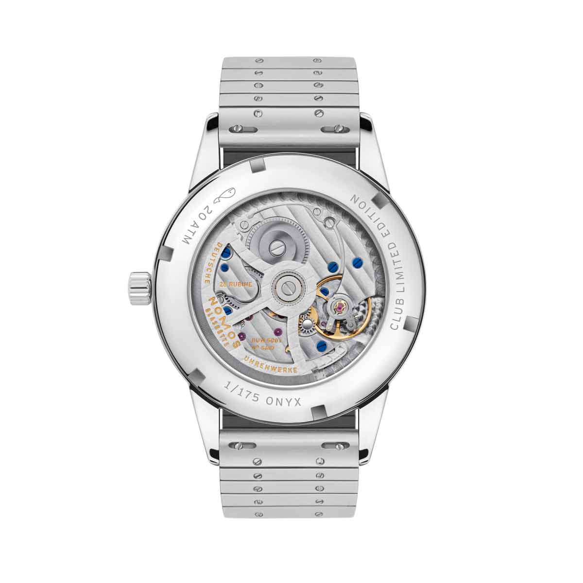Nomos Glashutte Club Automatic 40mm Limited Edition Watch, Onyx and White Dial