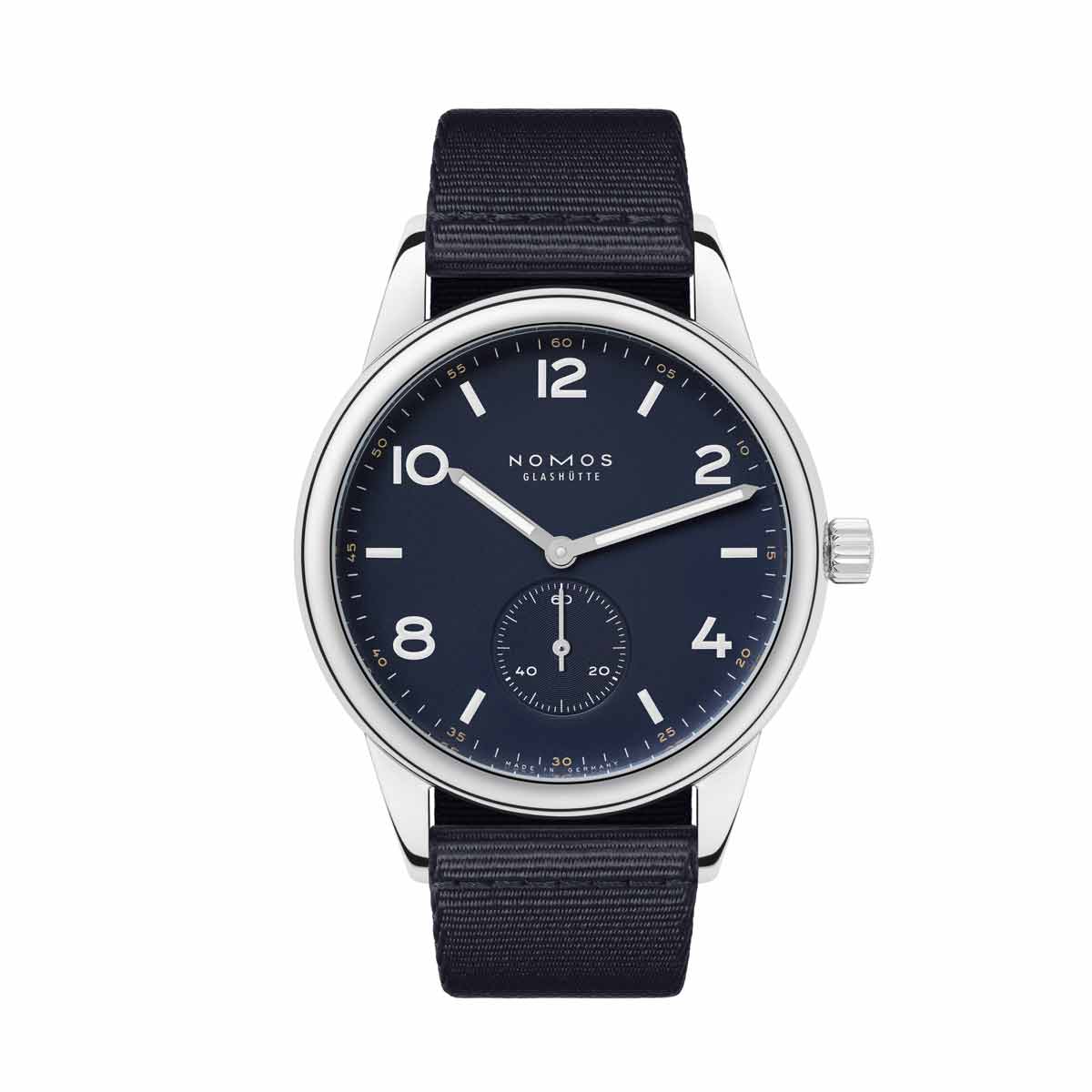 Nomos Glashutte Club Automatic 40mm Limited Edition Watch, Navy Blue and White Dial