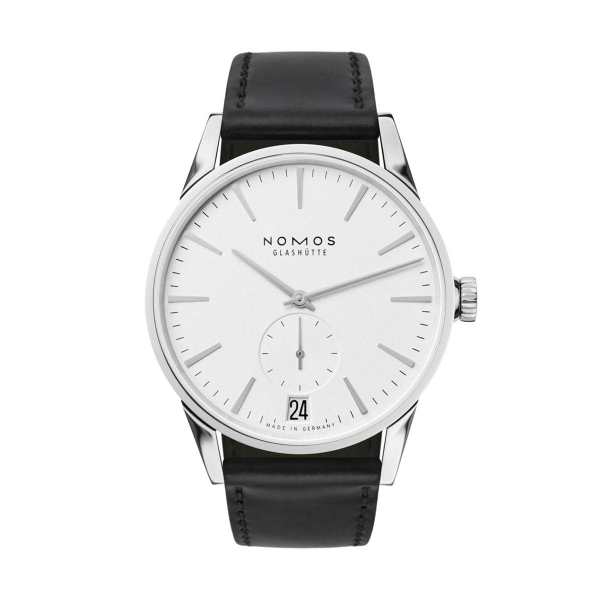 Nomos Glashuette Zurich Date 40mm Watch, White and Silver Dial