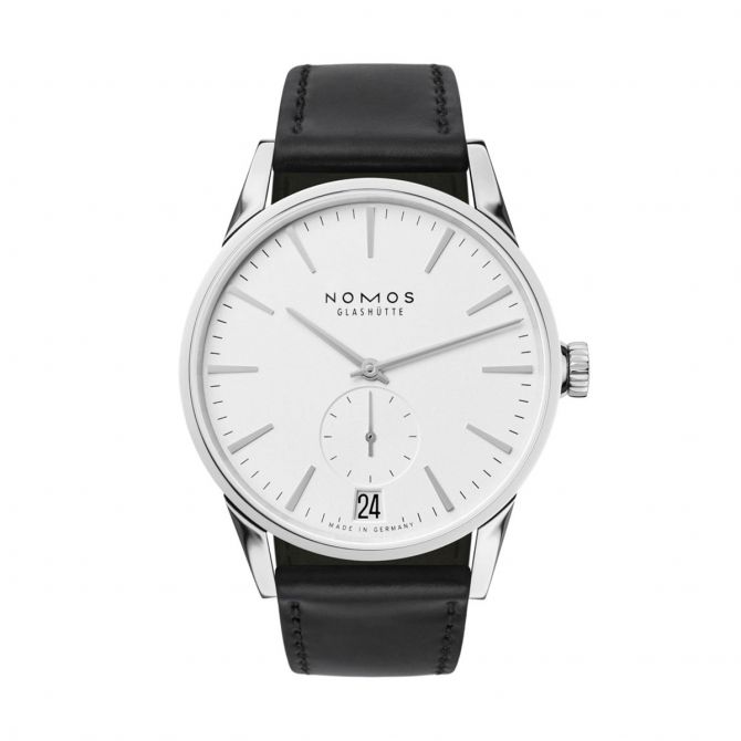 Nomos Glashuette Zurich Date 40mm Watch, White and Silver Dial