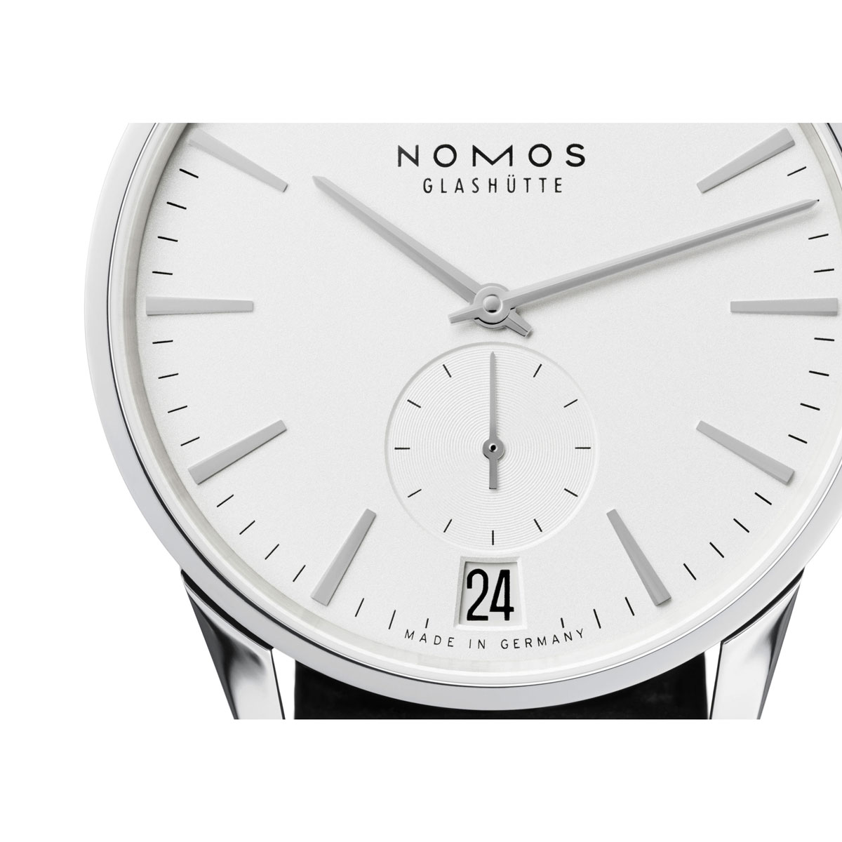 Nomos Glashuette Zurich Date 40mm Watch, White and Silver Dial