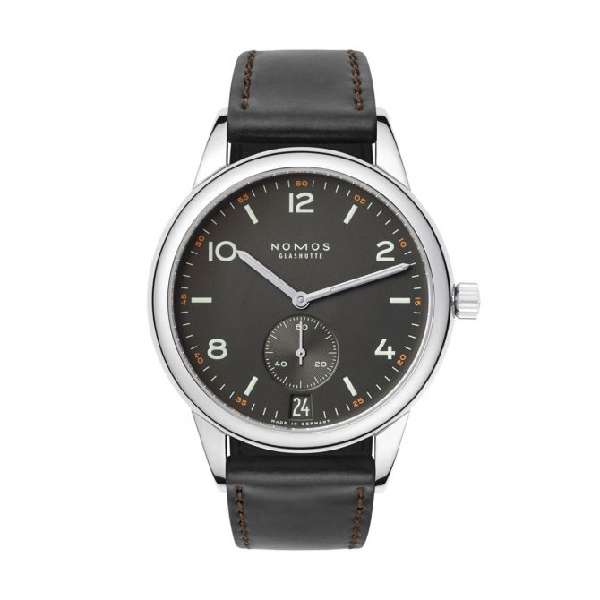 Nomos Glashuette Club Automatic Date 41.5mm Watch, Dark Dial