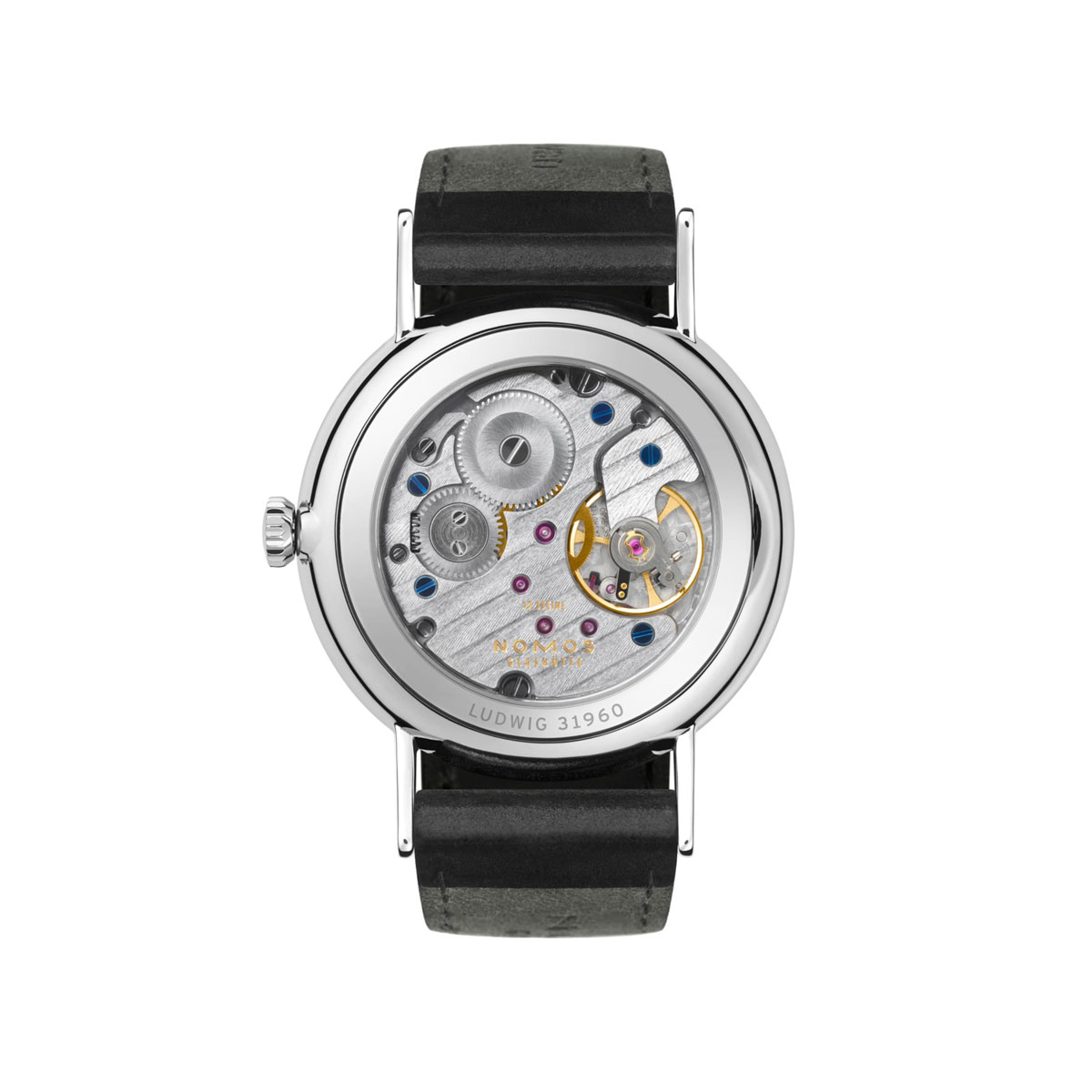 Nomos Glashutte Ludwig 35mm Watch, White and Black Dial