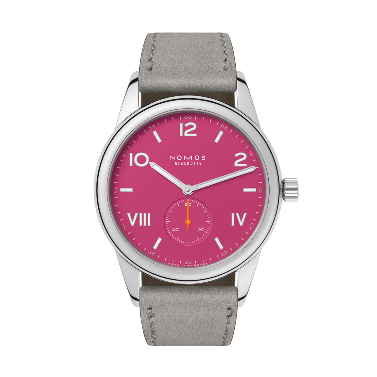 Nomos Glashutte Club Campus 38mm Watch, Deep Pink