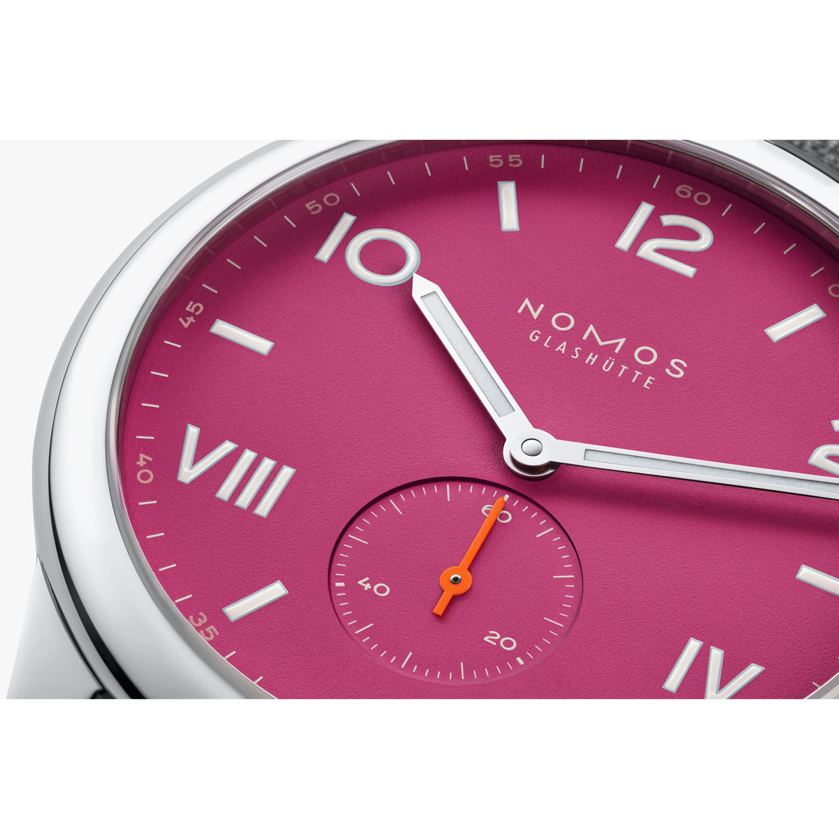 Nomos Glashutte Club Campus 38mm Watch, Deep Pink