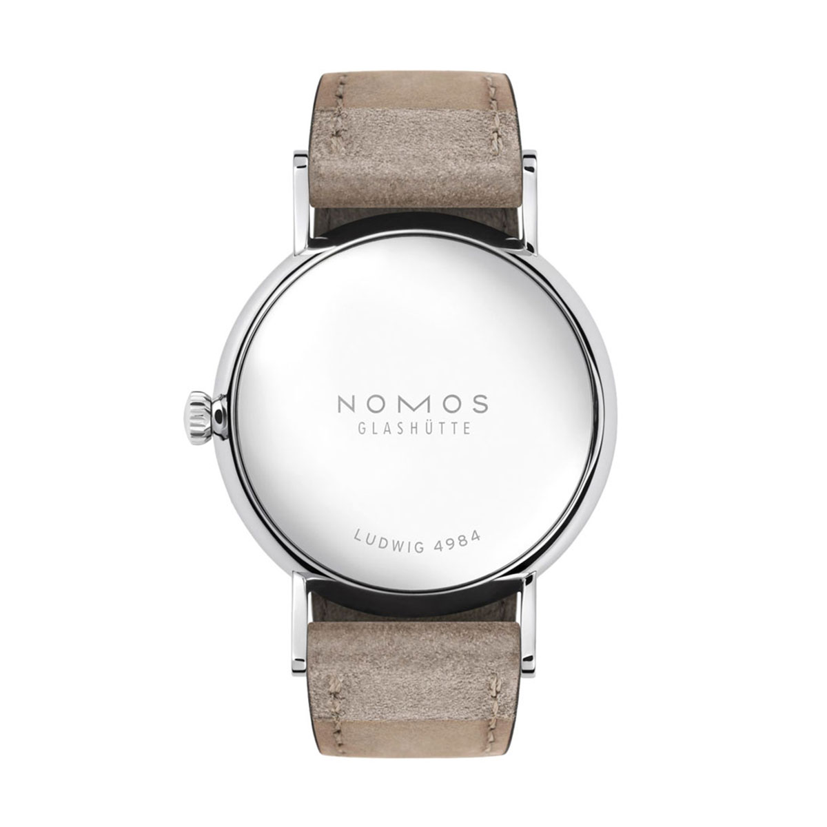 Nomos Glashuette Ludwig 33mm Duo Watch, White Silver Plated Dial