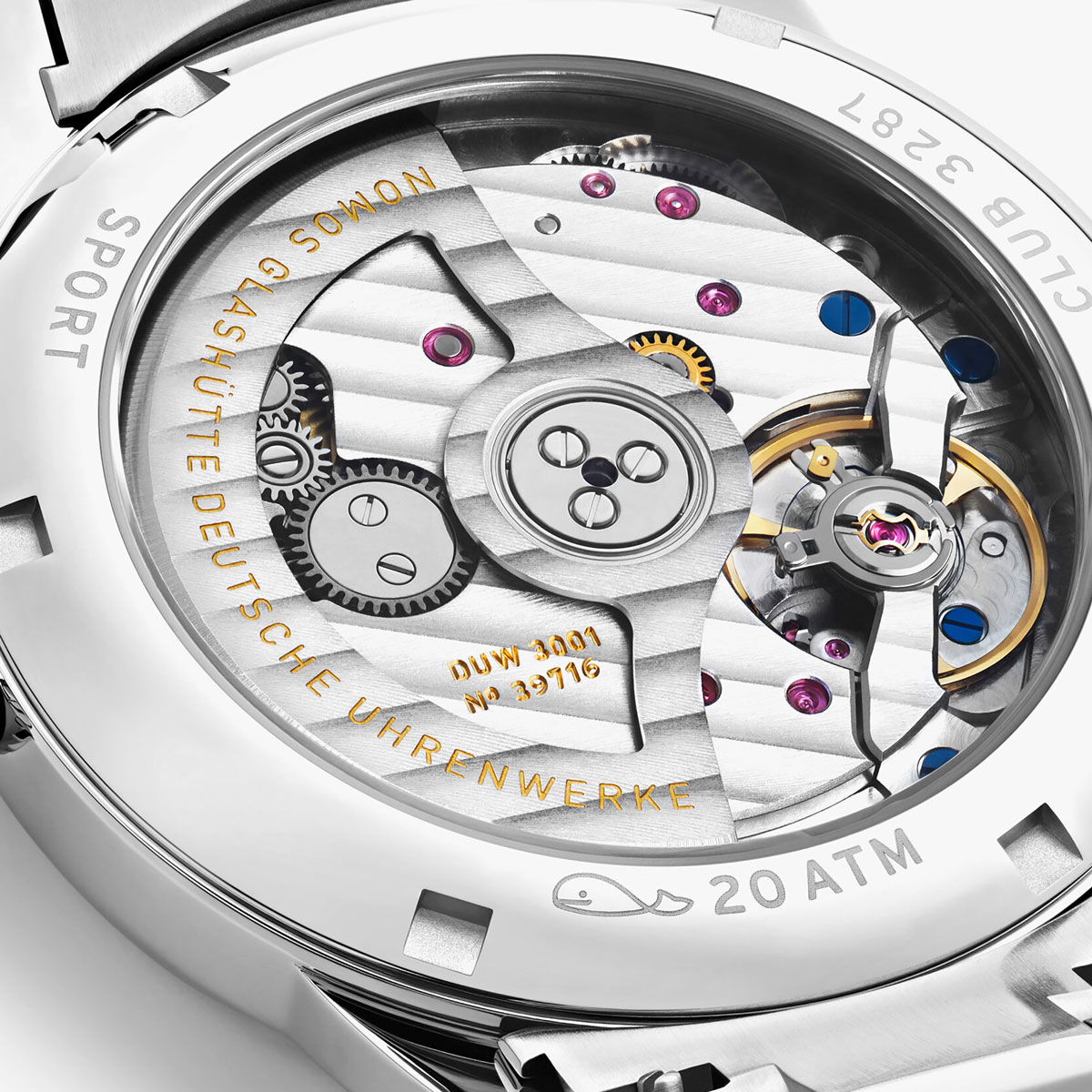 Nomos Glashutte Club Sport Neomatik 37mm Men's Watch, Polar Blue Dial