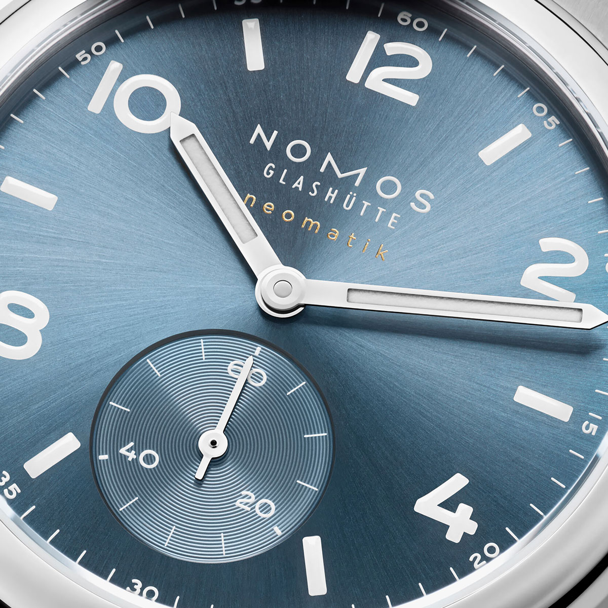 Nomos Glashutte Club Sport Neomatik 37mm Men's Watch, Polar Blue Dial