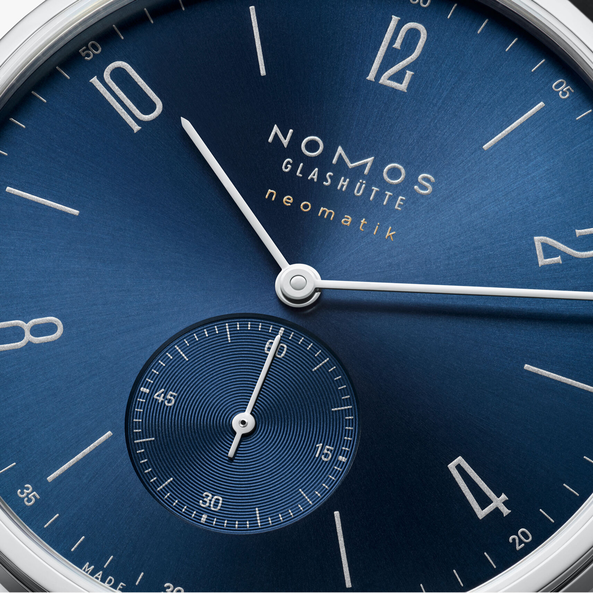 Nomos Glashuette Tangente Neomatik Blue Gold 38.5mm Men's Watch,  Blue Dial
