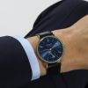 Nomos Glashuette Tangente Neomatik Blue Gold 38.5mm Men's Watch,  Blue Dial