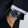 Nomos Glashuette Tangente Neomatik Blue Gold 38.5mm Men's Watch,  Blue Dial