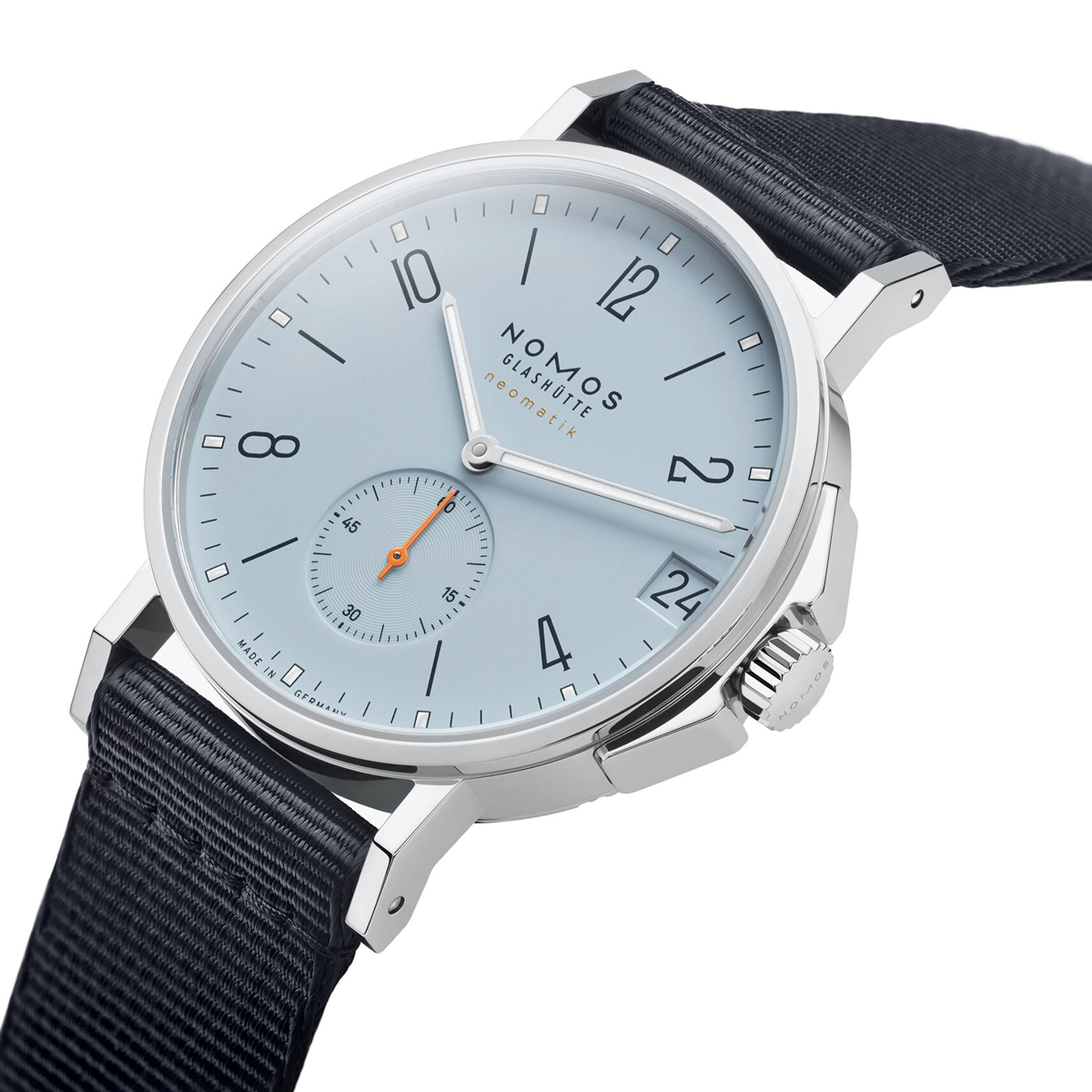 Nomos Glashuette Ahoi Neomatik 38mm Date Sky Watch, Sky Blue Dial